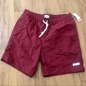 burgundy swim shorts